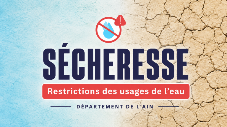 1. Arrêté préfectoral - restrictions sur les usages de l'eau dans le département de l'Ain Image de mise en avant